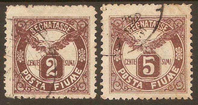 Fiume 1919 Postage Due Set. SGD91-SGD92.
