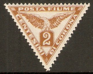 Fiume 1919 2c Yellow-brown - Newspaper Stamp. SGN92.