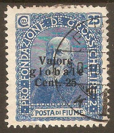Fiume 1920 25c on 25c Blue. SG122.