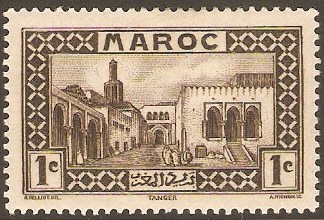 French Morocco 1933 1c Grey-black. SG169.