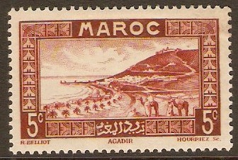 French Morocco 1933 5c Brown-lake. SG172.