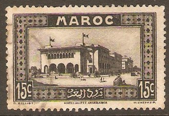 French Morocco 1933 15c Black. SG174.