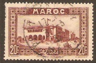 French Morocco 1933 20c Maroon. SG175.