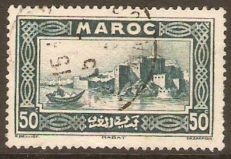 French Morocco 1933 50c Deep blue-green. SG180.