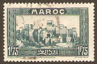 French Morocco 1933 1f.75 Deep blue-green. SG187.