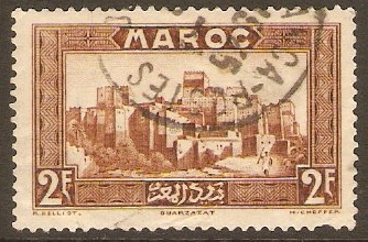 French Morocco 1933 2f Brown. SG188.