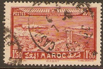 French Morocco 1933 1f.50 Lake. SG195.