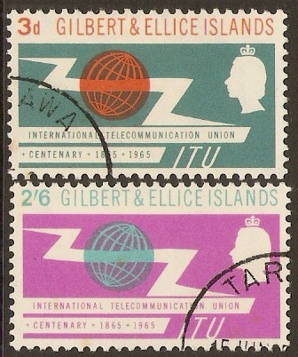 Gilbert and Ellice 1965 ITU Centenary Set. SG87-SG88.