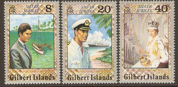 Gilbert Islands 1977 Silver Jubilee Set. SG48-SG50.