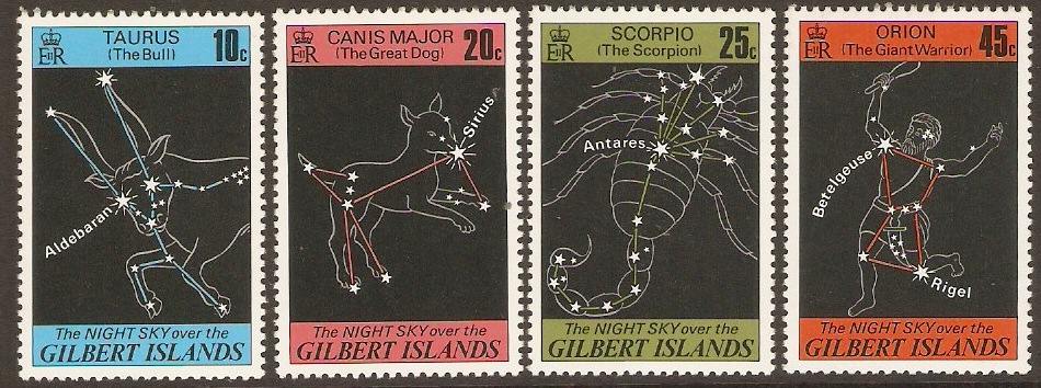 Gilbert Islands 1978 Night Sky Set. SG64-SG67.
