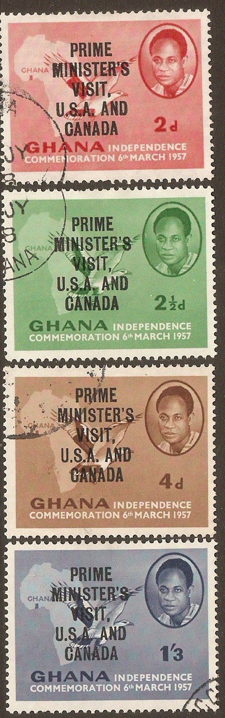 Ghana 1958 PM's Visit to USA Set. SG197-SG200.