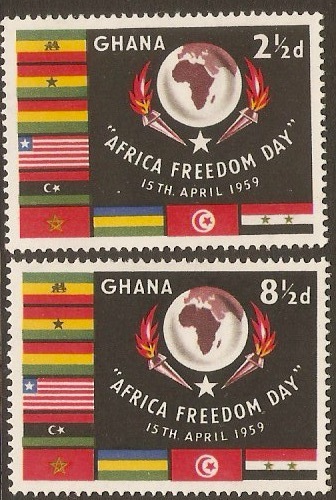 Ghana 1959 Africa Freedom Day Set. SG211-SG212.