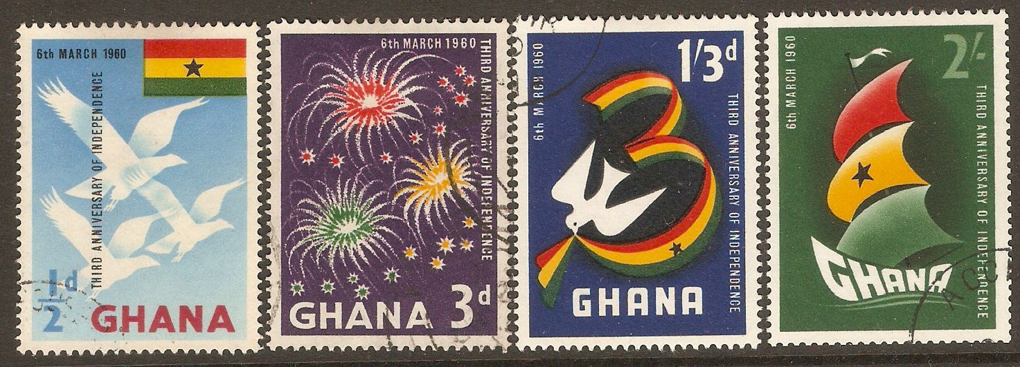 Ghana 1960 Independence Anniversary Set. SG238-SG241.