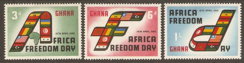 Ghana 1960 Africa Freedom Day Set. SG242-SG244.
