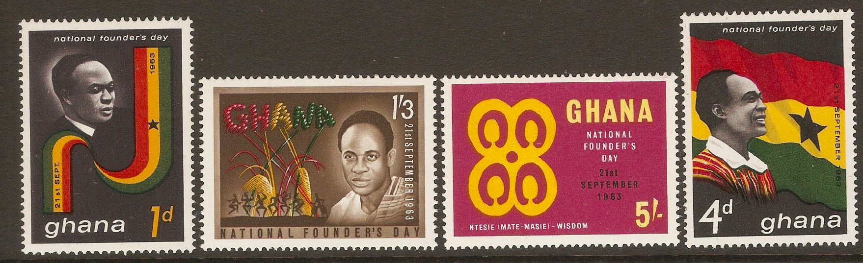 Ghana 1963 Founder's Day Set. SG315-SG318.