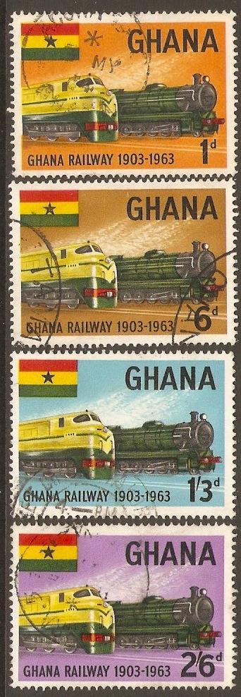 Ghana 1963 Railway Anniversary Set. SG324-SG327.