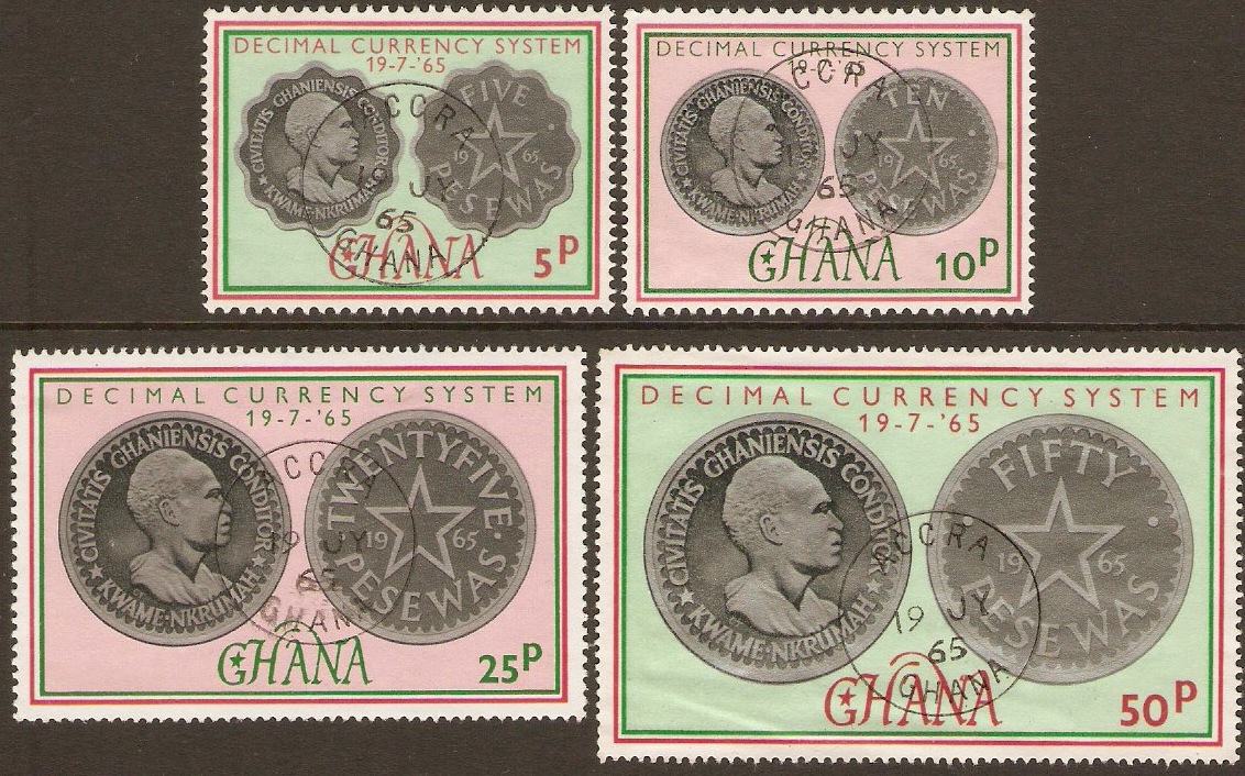 Ghana 1965 Decimal Currency Set. SG377-SG380.