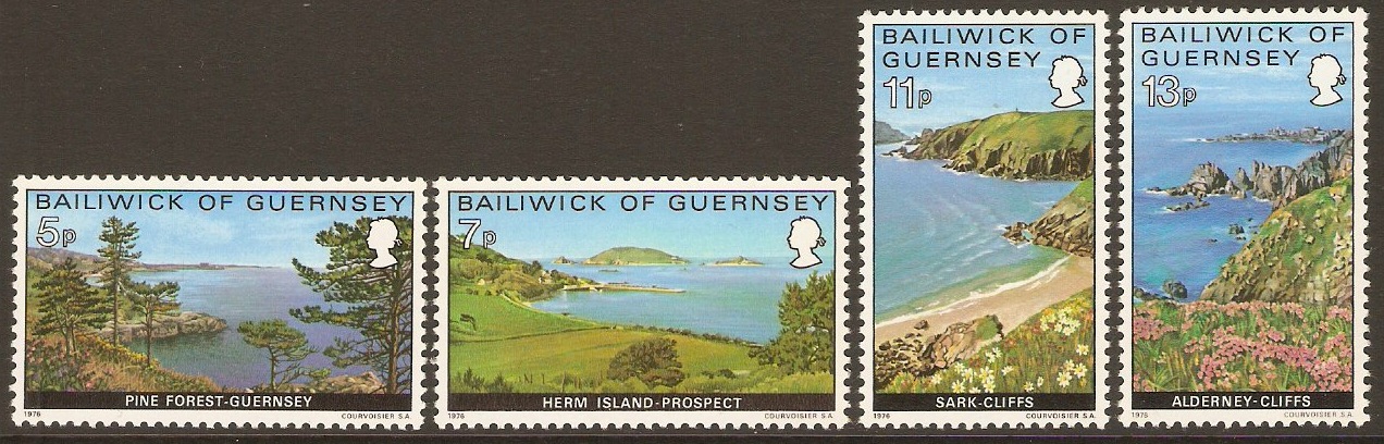 Guernsey 1976 Scenic Views Stamps Set. SG141-SG144.