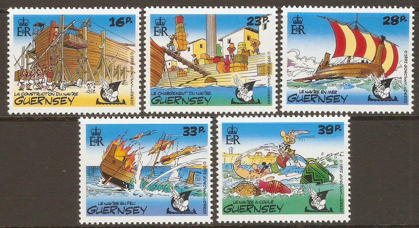 Guernsey 1992 "Operation Asterix" set. SG583-SG587.
