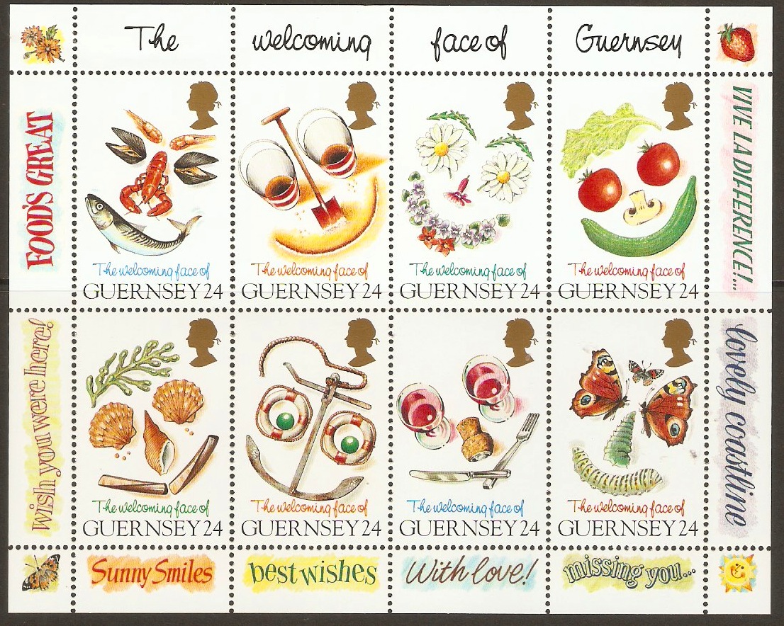Guernsey 1995 Greetings Stamps Sheet. SGMS671.