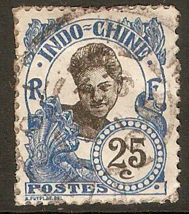 Indo-China 1907 25c Blue. SG58.