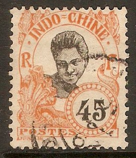 Indo-China 1907 45c Orange. SG62.