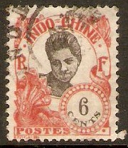 Indo-China 1922 6c Red. SG124.