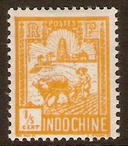 Indo-China 1927 15c Yellow. SG137.