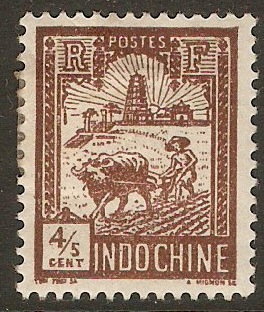 Indo-China 1927 45c Brown. SG139.