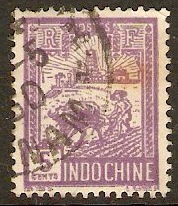 Indo-China 1927 5c Violet. SG144.