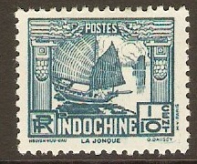 Indo-China 1931 1/10c Greenish blue. SG163.