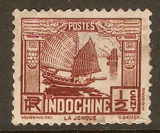 Indo-China 1931 1/2c Red-brown. SG166.
