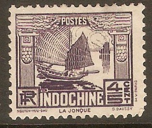 Indo-China 1931 4/5c Violet. SG167.
