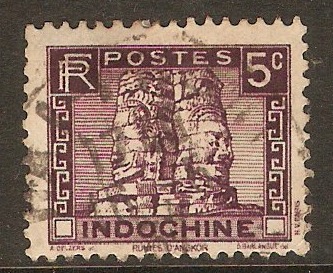 Indo-China 1931 5c Purple. SG175.
