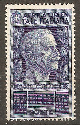 Italian East Africa 1938 1l.25 Blue. SG13.