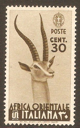 Italian East Africa 1938 30c Brown. SG8.