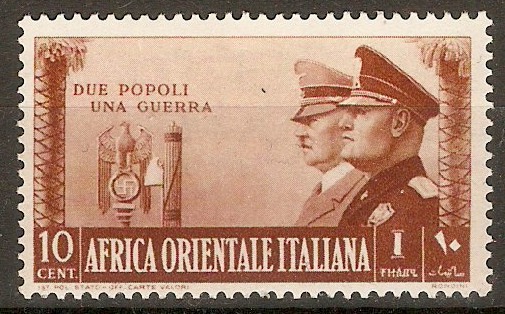 Italian East Africa 1941 10c Chestnut. SG56.