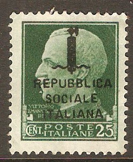 Social Republic 1944 25c Green. SG57.