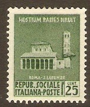 Social Republic 1944 25c Green. SG103.