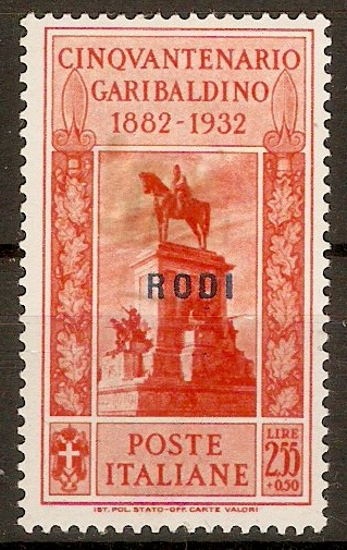 Rhodes 1932 2l.55 +50c Orange-vermilion. SG97J.