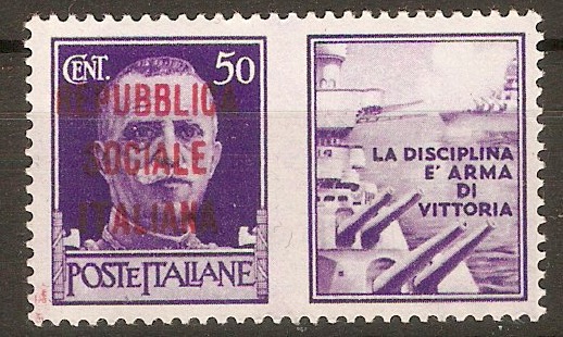 Social Republic 1944 50c Bright violet (Navy). SG72A.