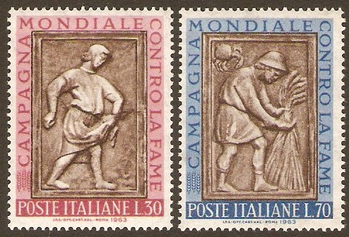 Italy 1963 Freedom from Hunger Set. SG1092-SG1093.