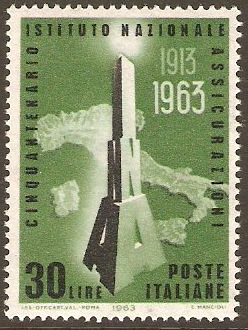 Italy 1963 Insurance Anniversary Stamp. SG1095.