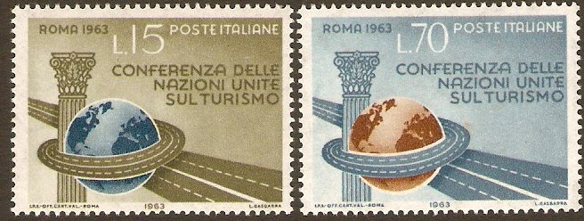 Italy 1963 UN Tourism Conference Set. SG1099-SG1100.