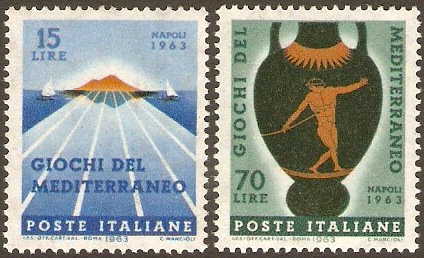 Italy 1963 Mediterranean Games Set. SG1103-SG1104.
