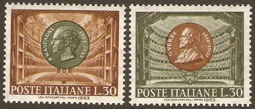 Italy 1963 Birth Anniversaries Set. SG1105-SG1106.