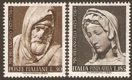 Italy 1964 Michelangelo Anniversary Set. SG1111-SG1112.