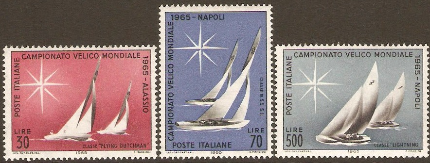 Italy 1965 Sailing Championships Set. SG1133-SG1135.