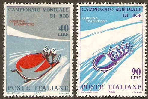 Italy 1966 Bobsleigh Championships Set. SG1148-SG1149.