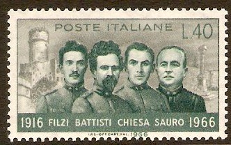 Italy 1966 Heroes Anniversary Stamp. SG1169.